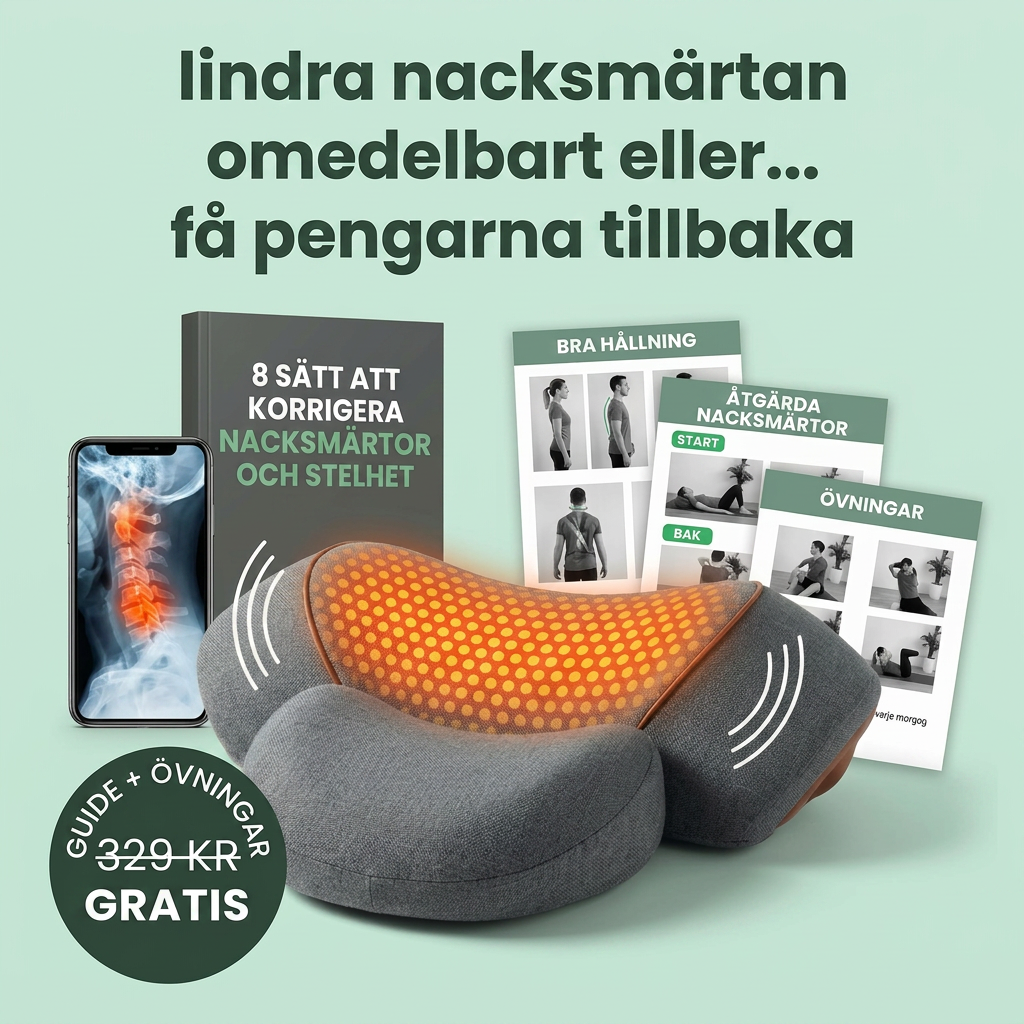 Lindra nacksmärtan på 15 minuter — eller pengarna tillbaka i 365 dagar