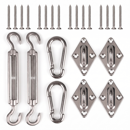 Kit de fijación para malla de camuflaje - Acero inoxidable 304 completo