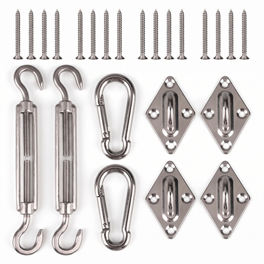 Kit de fijación para malla de camuflaje - Acero inoxidable 304 completo