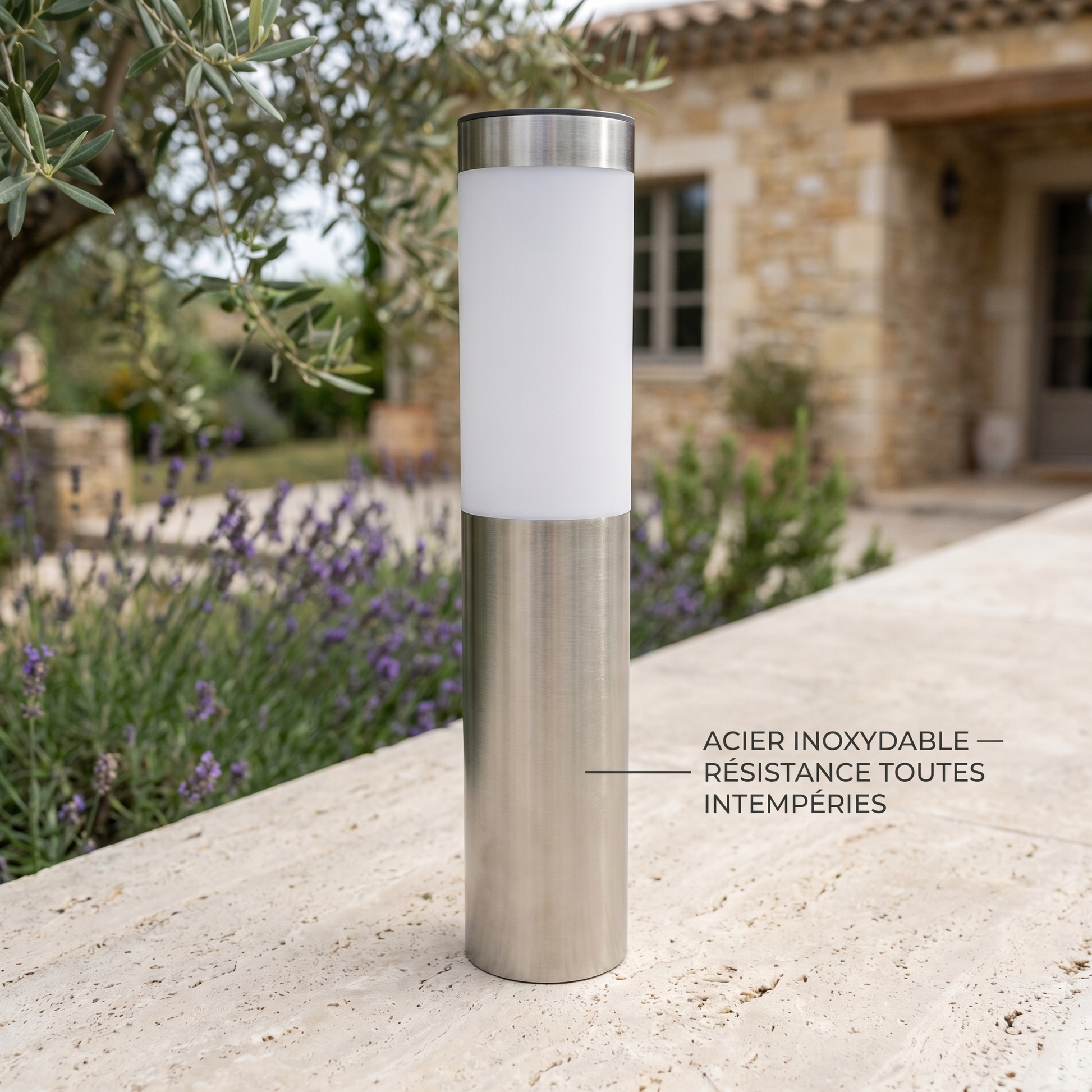 Baliza solar de jardín autónoma - Iluminación sin cables ni enchufes