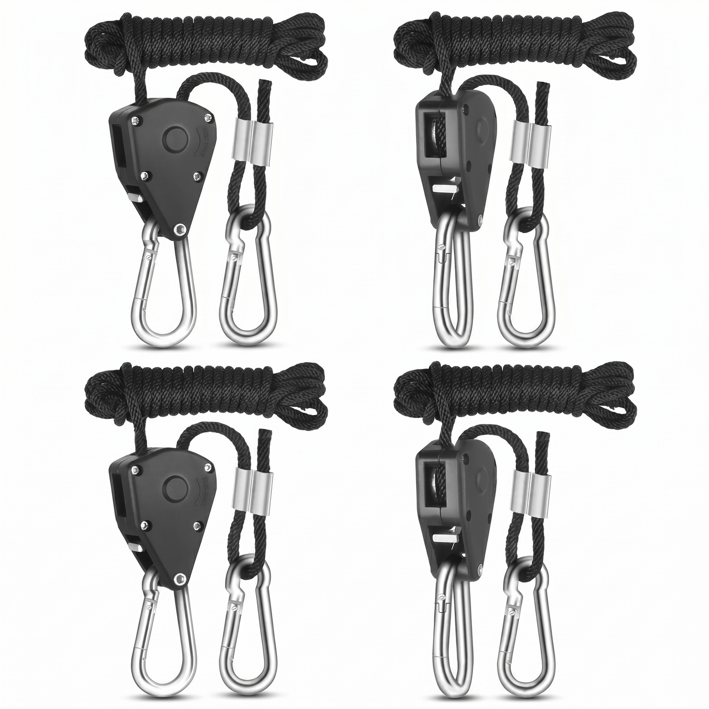 Cuerdas con trinquete regulables para malla de camuflaje - Pack de 4