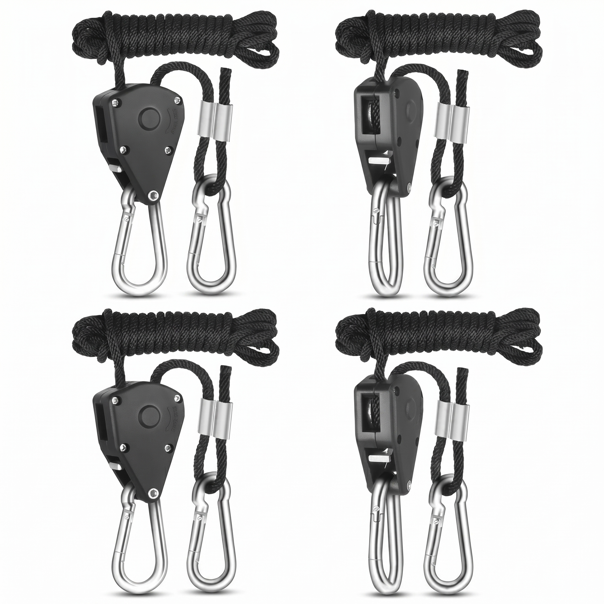 Cuerdas con trinquete regulables para malla de camuflaje - Pack de 4