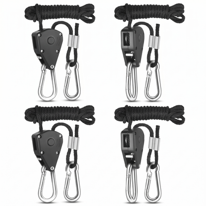 Cuerdas con trinquete regulables para malla de camuflaje - Pack de 4