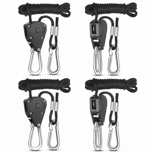 Cuerdas con trinquete regulables para malla de camuflaje - Pack de 4