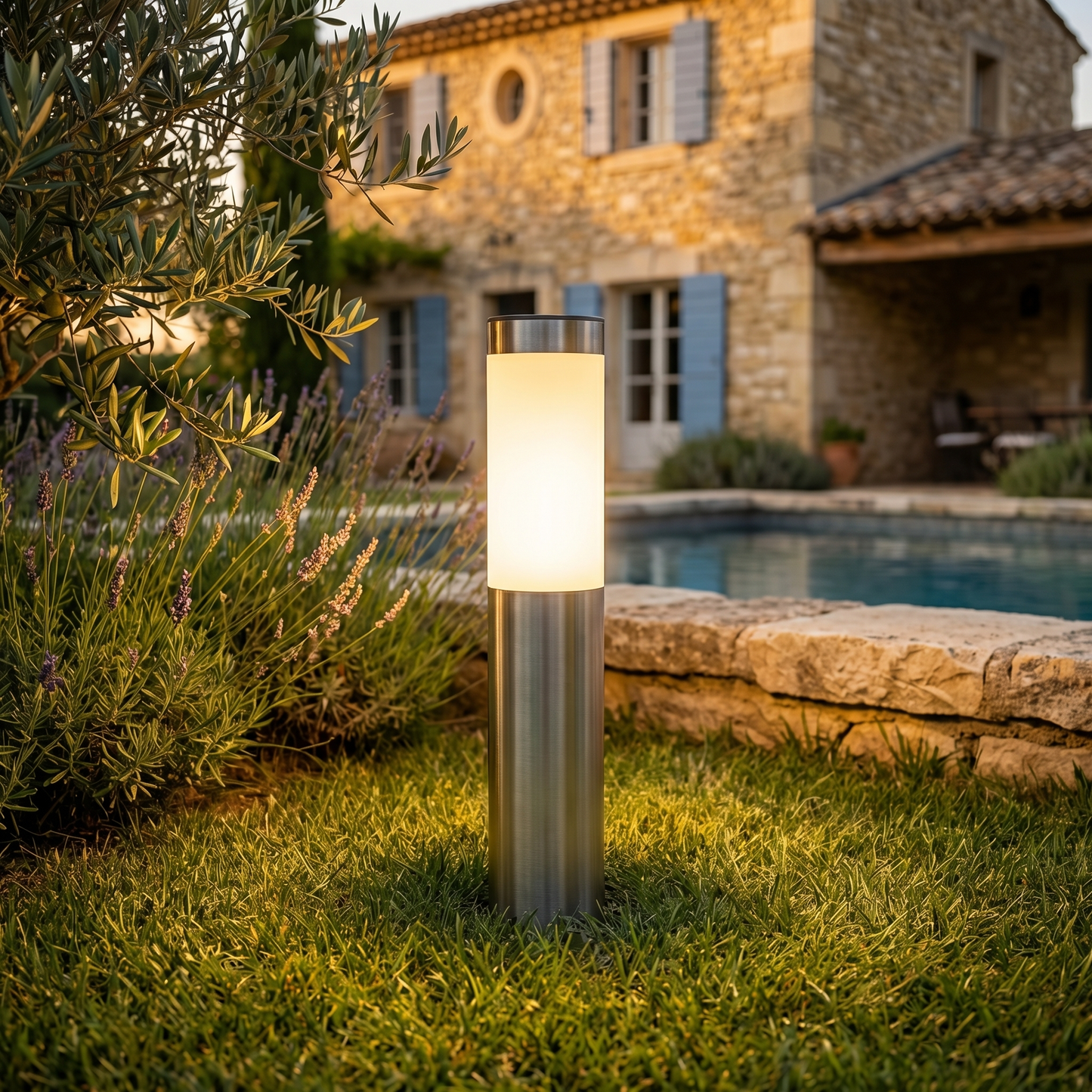 Baliza solar de jardín autónoma - Iluminación sin cables ni enchufes