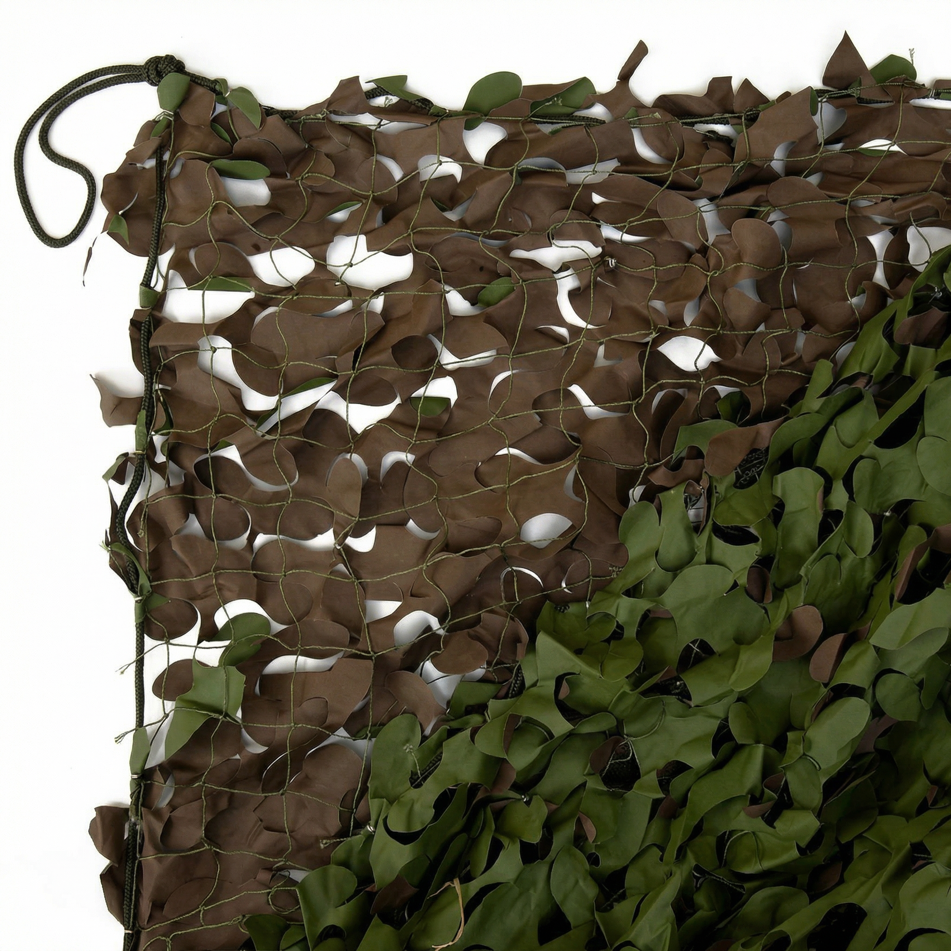 Malla de camuflaje reforzada con cable de acero para pérgola - Instalación permanente