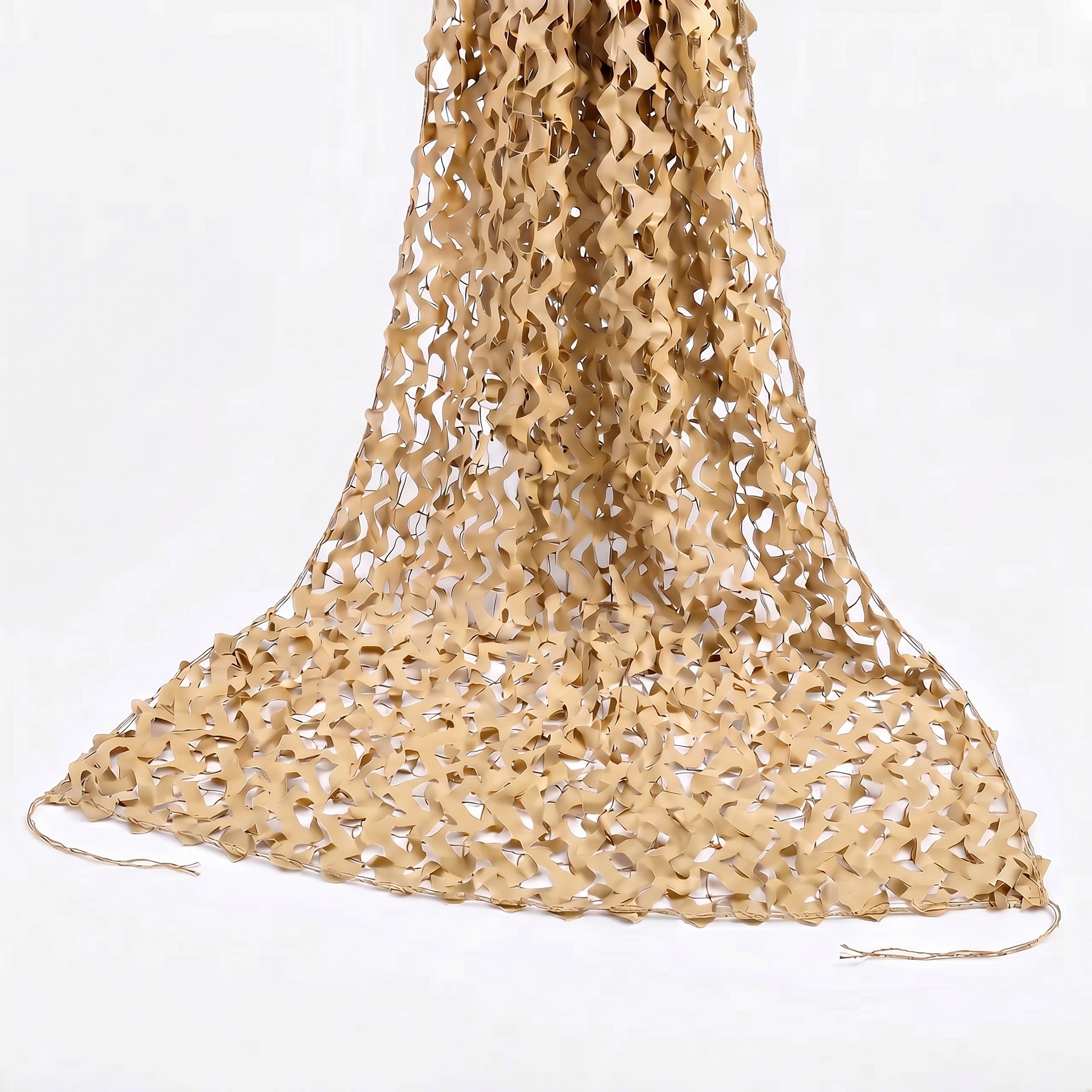 Malla de camuflaje reforzada arena para terraza y pérgola - Ambiente mediterráneo