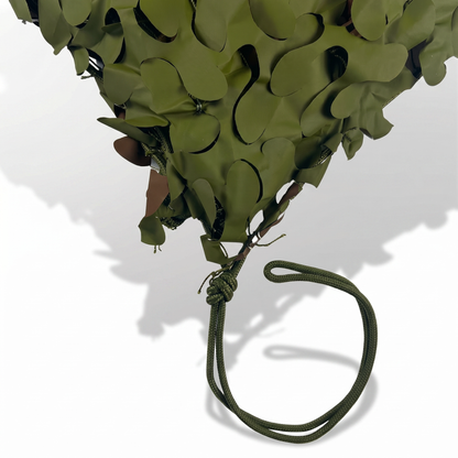 Malla de camuflaje triangular militar para jardín y terraza - Estampado woodland en ángulo