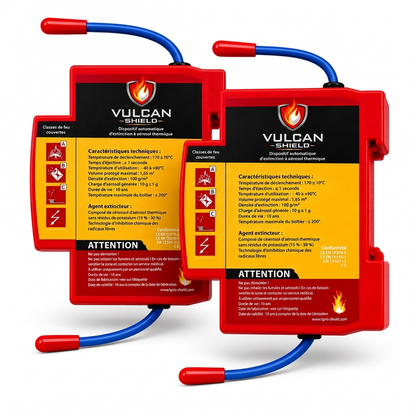 Dispositif automatique à aérosol DIN qui sauve des vies - Vulcan Shield®